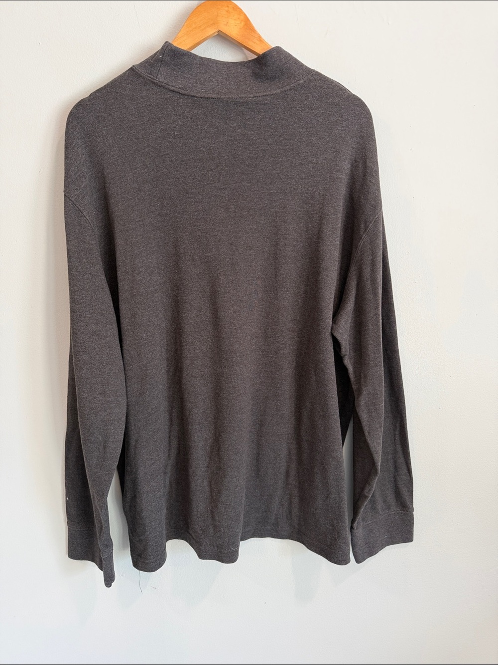 St. John's Bay‎ Men's Charcoal Mock Neck Sweater - Picture 3 of 6